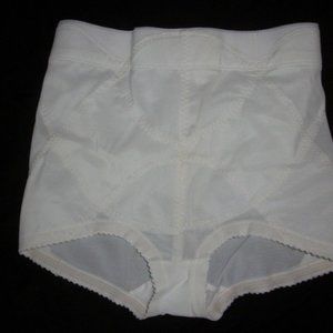 Vintage Sears Firm Control Cuffed Panty Girdle rief White Medium (27"-28")